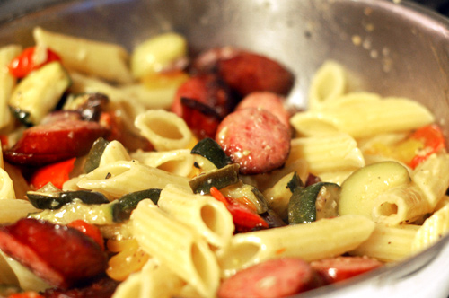 Roasted Vegetable & Smoked Sausage Penne