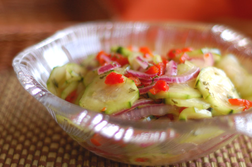 Cucumber & Red Onion Salad