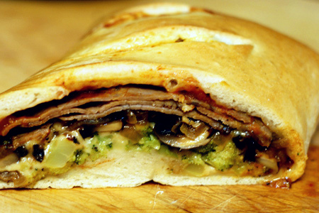 Beef Cheddar & Portabella Stromboli