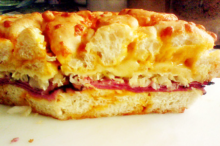 Cheesy Pastrami Reuben