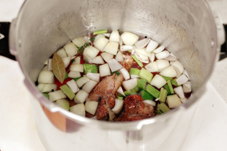 Pressure Cooker Turkey Stock