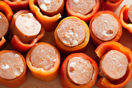 Sausage-Stuffed Pepper Kabobs